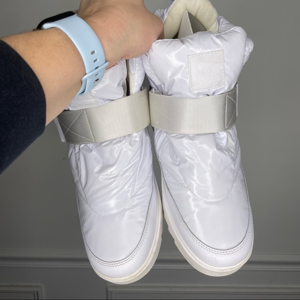Sorel Joan Of Arctic Next Lite Strap Puffy White Waterproof Sneaker Boot - Picture 5 of 10